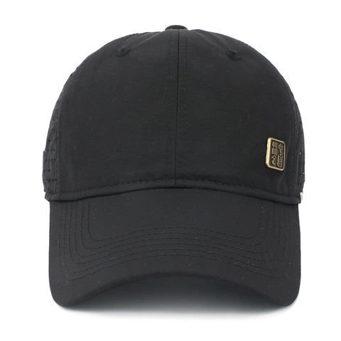 Baseball Cap Quick Dry Breathable Laser Cut Sun Protection Sport Hat Chinese Style Metal Badge Adjustable Unisex