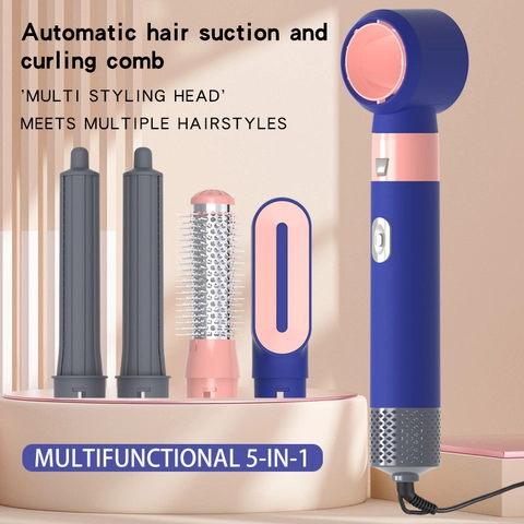 Multifunctional Hot Air Styler Professional Hair Dryer Detachable Electric Brush Curler Volumizer Ionic Ceramic Hair Tool