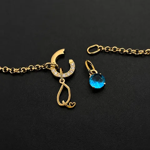Roestvrij Staal Hart Cursief Initiaal Letter Hanger Halsketting Blauw Strass Gepersonaliseerd DIY A-Z Sieraden Voor Vrouwen