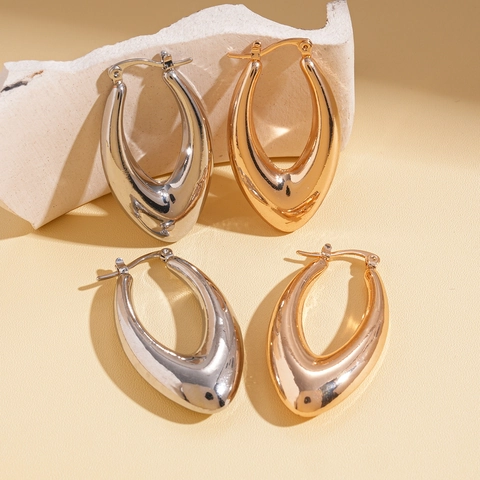 Pendientes De Aro De Gota De Agua Metal Liso Hierro Estilo Punk Minimalista Joyería Para Mujeres Regalo Elegante