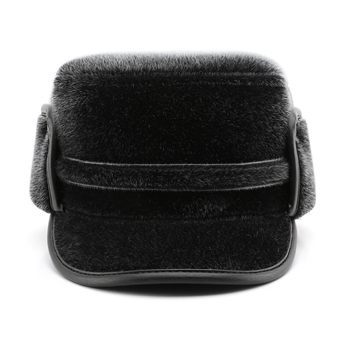 Gorro Térmico De Invierno Para Hombre Con Orejeras Piel Sintética Gorra Militar Plana Resistente Al Viento Suave Felpa