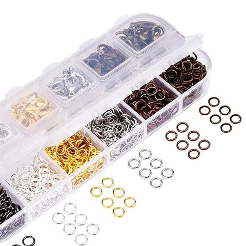 Lobster Clasp Open Jump Ring Metal Alloy Multi Color For DIY Necklace Bracelet Jewelry Making Craft