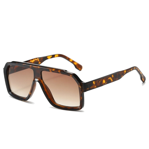 Mode Oversized Vierkante Zonnebril Voor Heren Dames UV400 Bescherming PC Montuur Lens Uit Één Stuk Stijlvolle Retro Shades Voor Reis