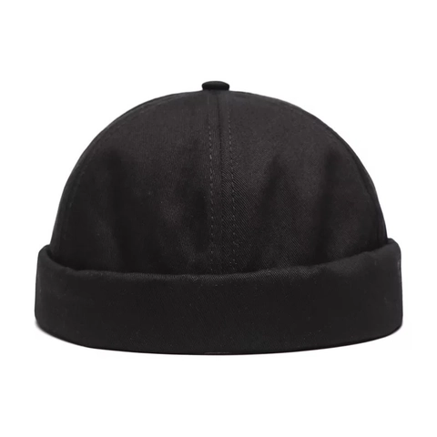 Adjustable Cotton Docker Cap Brimless Sailor Hat Solid Color Retro Melon Hat For Men Women Casual Fashion Accessory