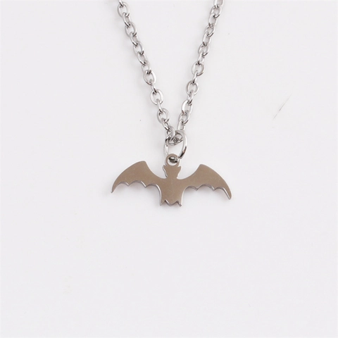 Collana Con Ciondolo A Pipistrello Acciaio Inossidabile Gotico Halloween Punk Gioiello Regalo Per Uomini Donne