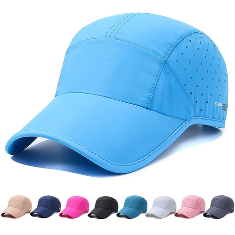 Cappello Da Baseball Asciugatura Rapida Taglio Laser Traspirante Sport All'aperto Cappello Sole Regolabile Poliestere
