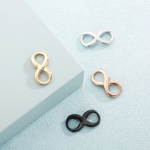 Colgante Símbolo Infinito Acero Inoxidable Conector Figura 8 Dijes Para Fabricación Joyería DIY Collar Pulsera