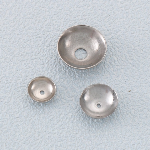 Copriperle In Acciaio Inossidabile Perline Distanziatrici UFO Componenti Cavi Rotondi Per Accessori Per Creazione Di Gioielli DIY