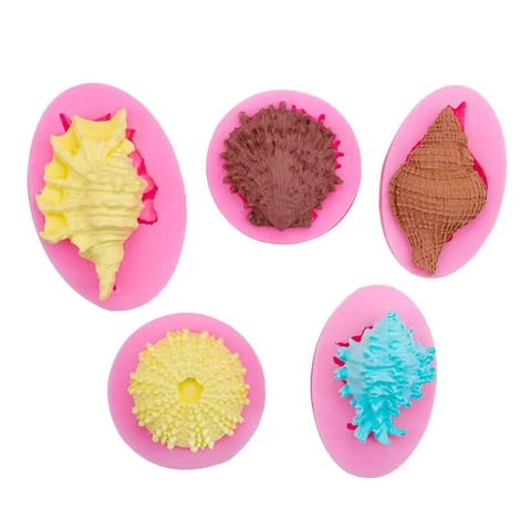 Sea Shell Conch Silicone Baking Molds Ocean Theme Fondant Cake Decoration Tool For Chocolate Candy DIY Clay Soap Craft