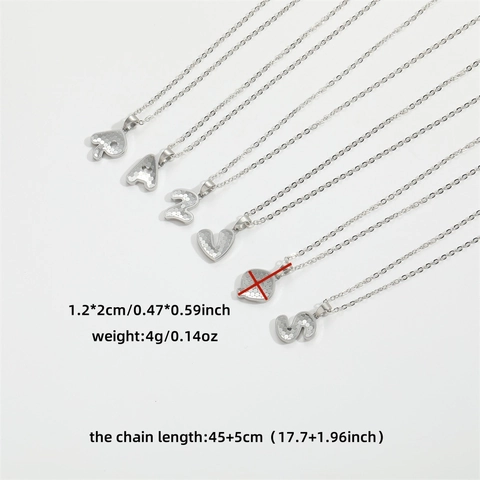 Alphabet Buchstaben Anhänger Halskette Kupfer Silber Farbe Wabenstruktur Clavicle Kette Französische Mode Schmuck Damen