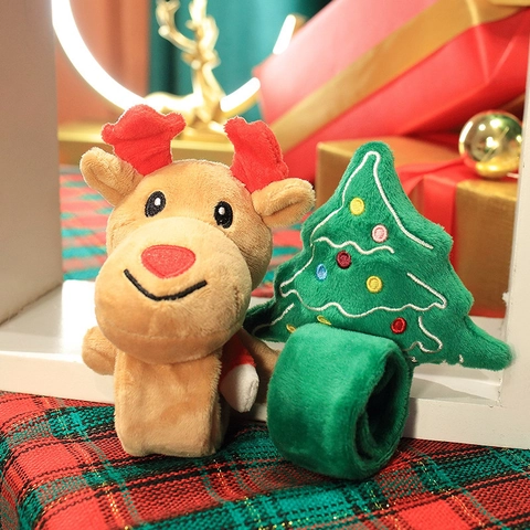Braccialetti Slap Di Natale In Peluche Renna Babbo Natale Albero Regali Festa Per Bambini E Adulti