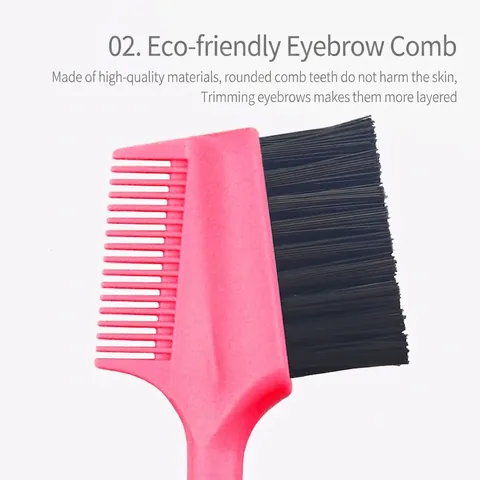 Double Sided Eyebrow Brush And Comb For Makeup Professional Edge Control Hair Brush Styling Tool Synthetic Bristles