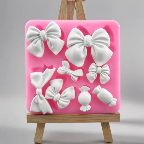 Bowknot Candy Silicone Mold For Chocolate Fondant Cake Decoration Handmade Plaster Craft Resin Soap Making Tool