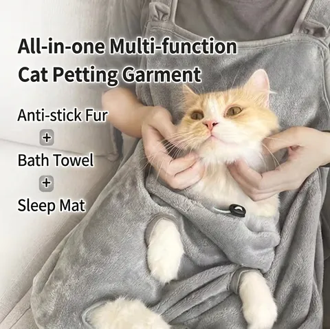 Draagbaar Kattenschort Zachte Fleece Kangoeroezak Anti-Haar Pet Draagzak Voor Verzorging En Slapen