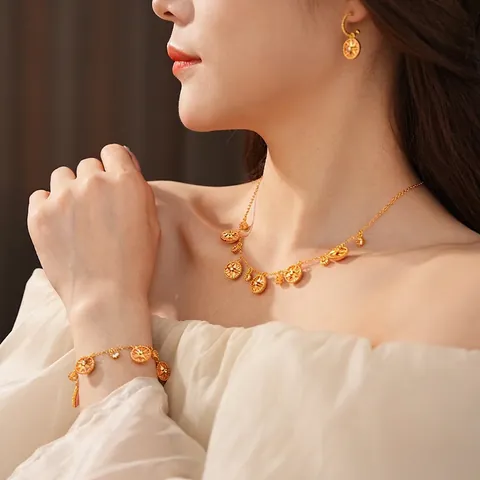 Franse Vintage Achtpuntige Ster Kompas Ketting Armband Oorknopjes Met Zilveren Oorbelstift Zirkoon Roze Emaille Sieraden