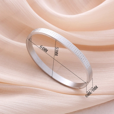 Heart Sutra Bangle Gegraveerd Roestvrij Staal Open Manchet Armband Vintage Boeddhistische Etnische Stijl Sieraden