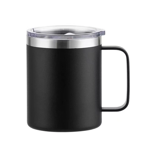 Insulated Stainless Steel Coffee Mug With Handle And Lid Double Wall Vacuum Travel Tumbler Powder Coated Thermal Cup Office Home