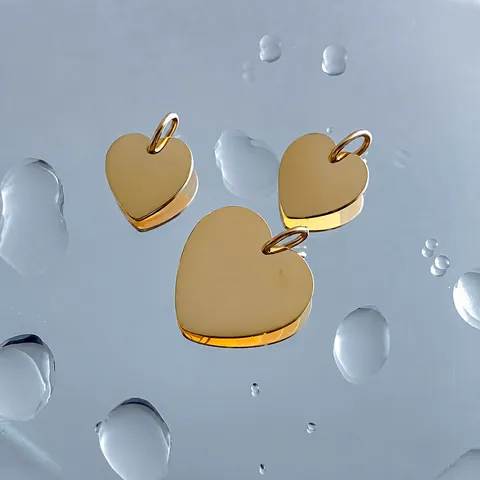 Stainless Steel Heart Pendant For DIY Jewelry Making Mirror Polished Heart Charm Metal Blank Tag Accessories For Necklace Bracelet Pendant