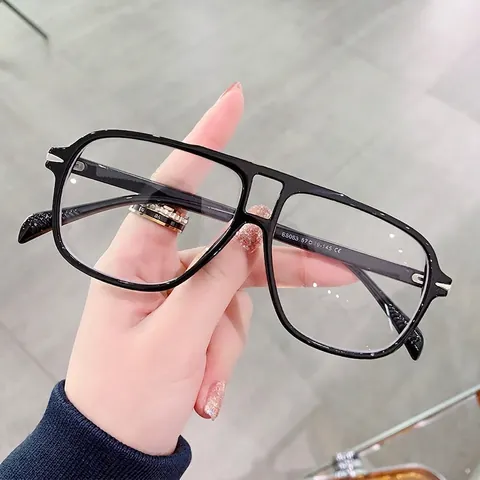 Retro Aviator Sunglasses Double Bridge PC Frame AC Lens Fashion Square Full Rim Eyewear Outdoor Travel For Men Women