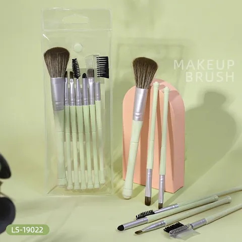 Pennelli Trucco Verde Matcha Setole Sintetiche Morbide Manico Plastica Per Viso Occhi Labbra Bellezza Quotidiana Elegante