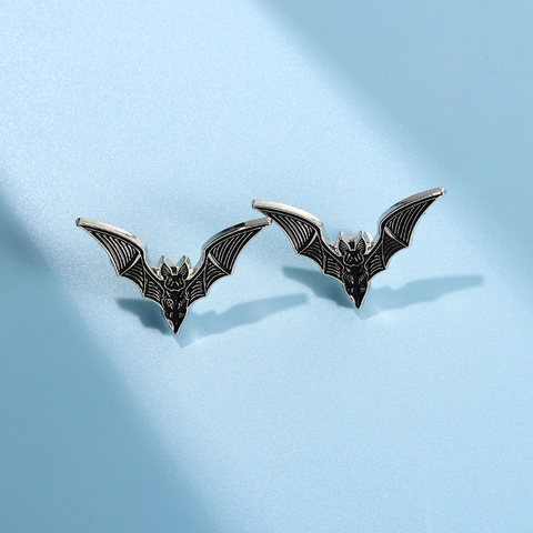 Broche Chauve Souris Gothique Alliage Émail Halloween Badge Forme Animale Accessoire Bijoux Mode Style Sombre