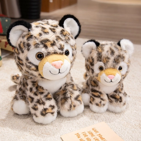 Cute Simulation Leopard Plush Toy Soft Spotted Panther Doll For Kids Birthday Gift Nursery Decor Stuffed Animal