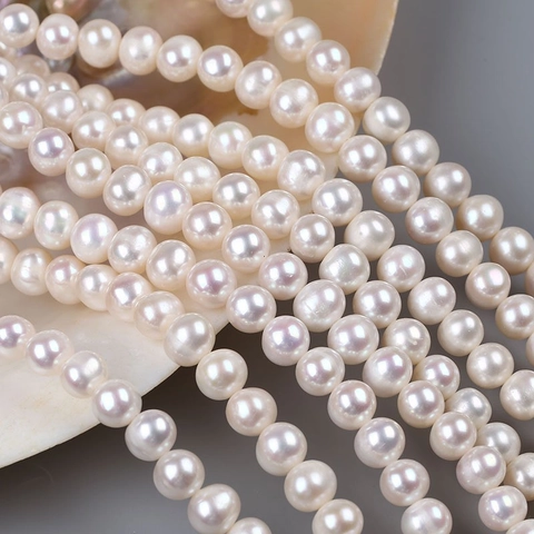Natuurlijke Zoetwaterparel Kralen Strand Echte Witte Parel Half-Afgewerkte Ketting Kralen Voor DIY Sieraden Maken Armband Benodigdheden