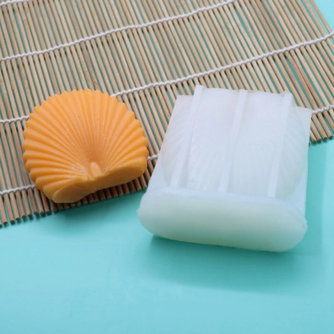 Molde De Silicona De Abanico De Concha Para Vela Aromática DIY Yeso Jabón Artesanal