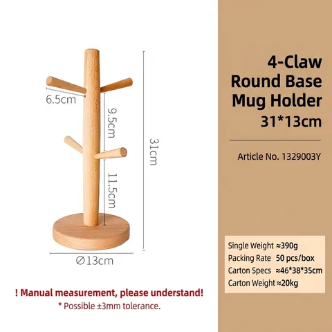 Japanischer Stil Holz Becherhalter Astförmig Tassen Abtropfgestell Minimalistisch Küche Tisch Arbeitsplatte Kaffee Aufbewahrungsbaum Organizer