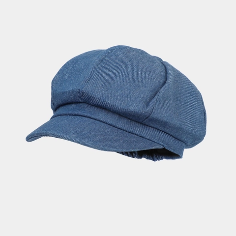 Berretto Newsboy In Denim Da Donna Cappello Ottagonale Con Visiera Protezione Solare Outdoor Stile Retro