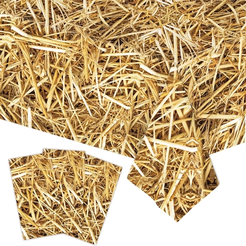 Tovaglia Usa E Getta Motivo Balla Di Fieno Plastica Tema Fattoria Western Cowboy Decorazioni Festa Rettangolo