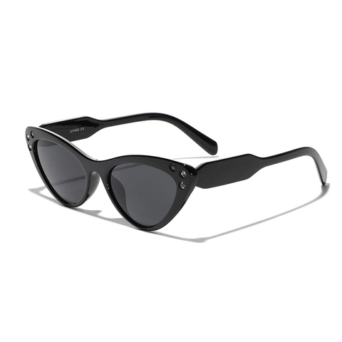 Vintage Cat Eye Sonnenbrille Damen UV400 Schutz PC Rahmen AC Gläser Strass Retro Mode Brille