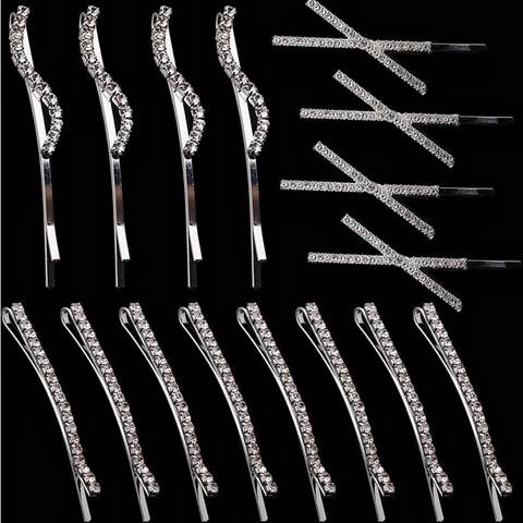 Fermagli Per Capelli Con Strass Forcine In Lega Clip Laterali Scintillanti Minimaliste Per Donne Ragazze Accessori Per Capelli