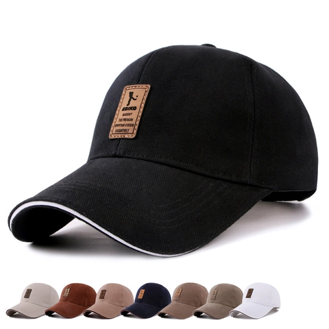 Berretto Da Baseball Unisex In Poliestere Con Patch In Ecopelle Tesa Lunga Regolabile Cappello Da Sole Sportivo Casual