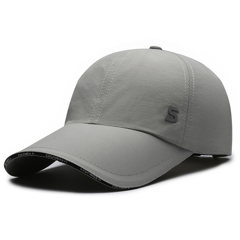 Unisex Quick Drying Baseball Cap Outdoor Sun Protection Sport Hat With S Logo And Letter Print Adjustable Breathable Sun Visor