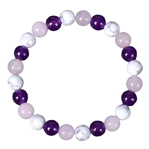 Bracelet En Perles De Pierre Naturelle Élastique Fait Main Cristal De Guérison Yoga Méditation Bijoux Boho