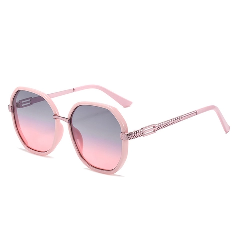 Occhiali Da Sole Poligonali Retro Montatura Oversize Metallo Plastica Protezione UV400 Lenti Sfumate Moda Per Uomo Donna