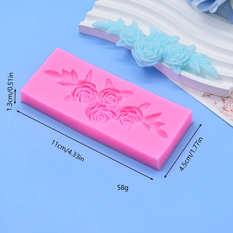 Rosenblüten Silikonform DIY Backen Fondant Schokolade Handgemachte Seife Handwerk Kuchen Dekoration Werkzeug