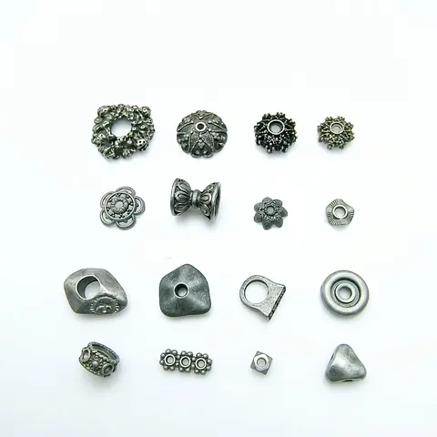 Vintage Alloy Spacer Beads Flower Caps Tibetan Silver Style Retro Metal Charms For DIY Bracelet Necklace Jewelry Making Crafts