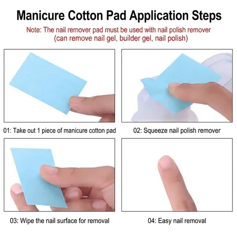 Cotons Démaquillants Pour Ongles En Fibre De Coton Naturel Lingettes Nettoyantes Douces Jetables Manucure