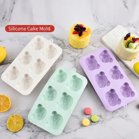 Stampo Per Torte In Silicone Forma Di Viso Di Orso Panda Teglia Antiaderente Per Gelatina Cioccolato Alimenti Per Neonati