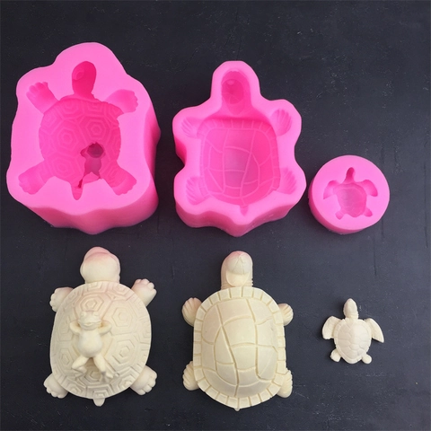 Meeresschildkröte Silikonform Schildkrötenform Flexibel Für Fondant Tortendeko Kerzen Seife Harz DIY Schokolade Mousse