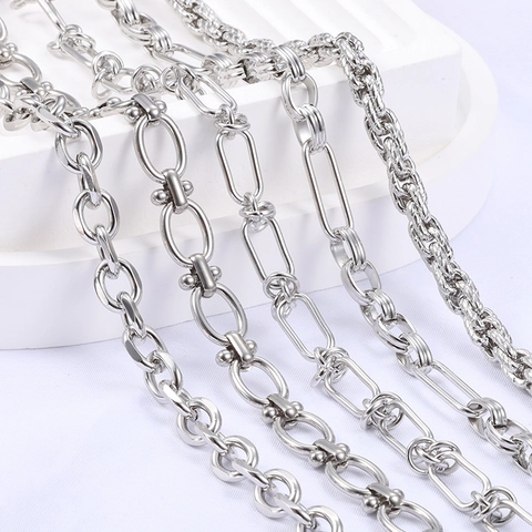 Stainless Steel DIY Jewelry Making Chains Multiple Styles For Necklace Bracelet Handmade Craft Components