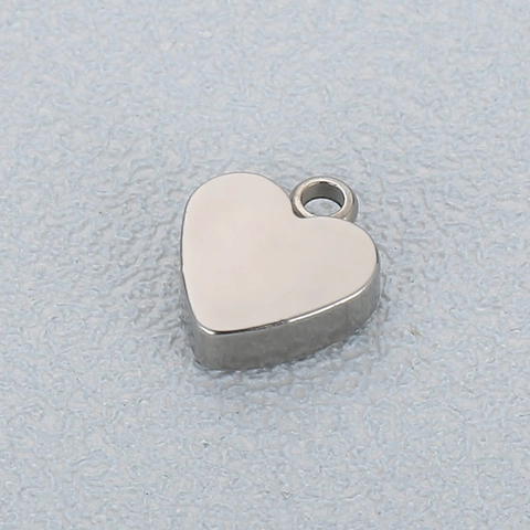 Base De Pendentif En Cœur En Acier Inoxydable Pour La Fabrication De Bijoux DIY Charme De Cœur Simple Pour Collier