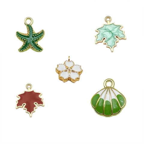 Colgante De Acero Inoxidable Dije Esmalte Concha Estrella Luna Zodiaco Estilo Chapado En Oro Joyería De Moda Vintage Para Mujeres Hombres