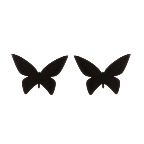 Vintage Edelstahl Schmetterling Herz Ohrstecker Für Damen Süße Ausgehöhlte Kleine Tier Gold Silber Roségold Schwarz Schmuck