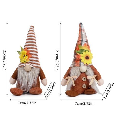 Erntedankfest Zwerge Ornamente Sonnenblume Ahornblatt Gesichtslos Rudolph Plüschpuppen Herbst Erntefest Tischdekoration
