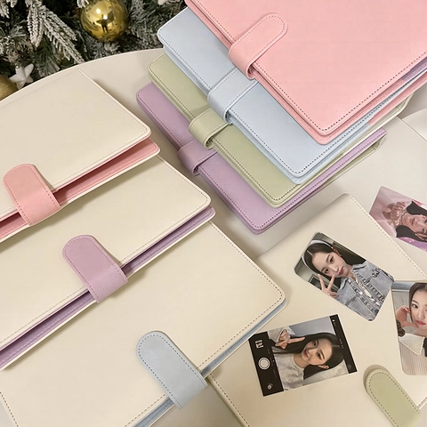 Glitzer PU Leder Ringbuch Fotokarten Album Sternenstil Idol Karten Aufbewahrung Organizer Für Sammlungen