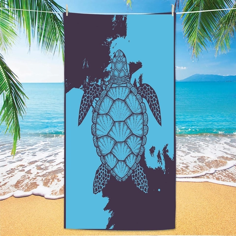 Sea Turtle Microfiber Beach Towel Quick Dry Sand Free Large Bath Towel For Swimming Travel Marine Life Theme