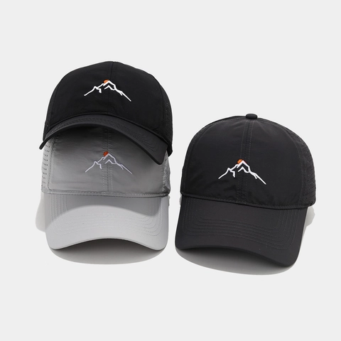 Baseballkappe Mesh Schnelltrocknend Leicht Outdoor Sport Atmungsaktiv Sonnenschutz Bergstickerei Verstellbar Unisex